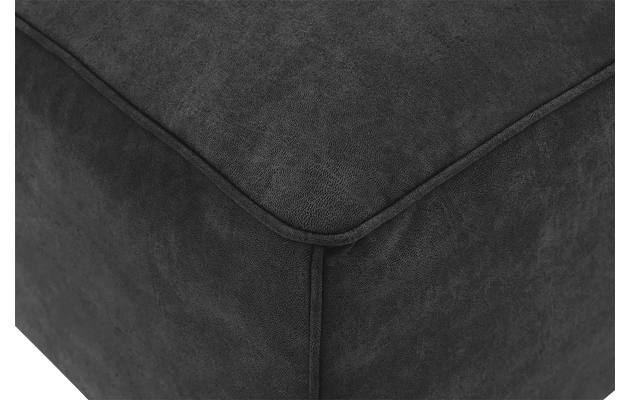 Goossens hocker calvin grijs micro leer - 8190107-634-03