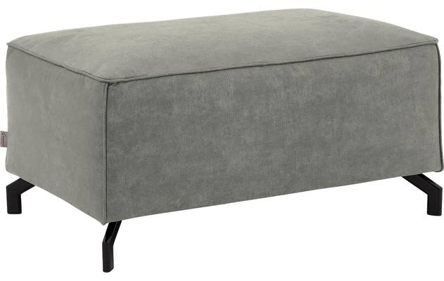 Goossens hocker calvin grijs micro leer - 8190107-636-02