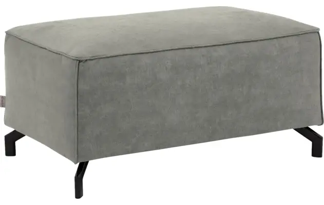 Goossens hocker calvin grijs micro leer - 8190107-636-02