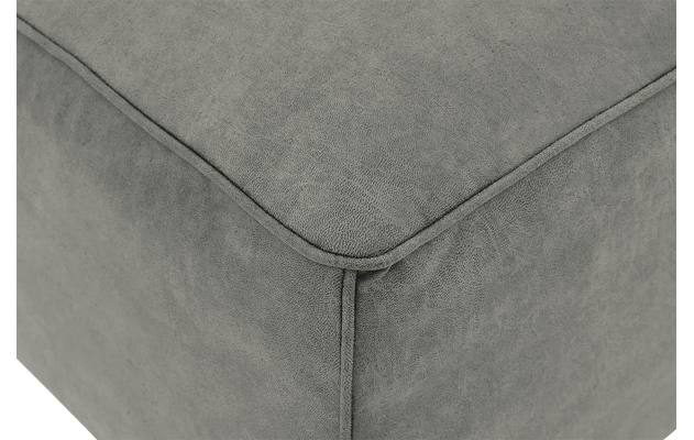 Goossens hocker calvin grijs micro leer - 8190107-636-03