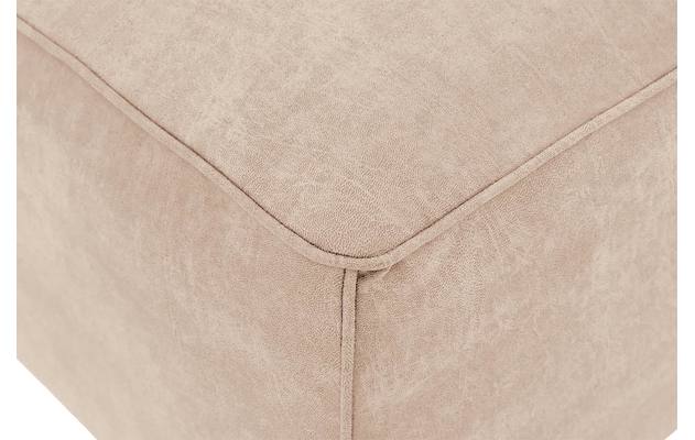 Goossens hocker calvin beige micro leer - 8190107-637-03