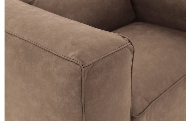 Goossens loveseat calvin bruin micro leer - 8190113-627-06