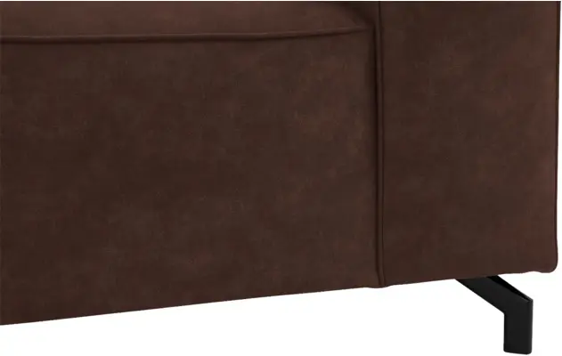 Goossens loveseat calvin bruin micro leer - 8190113-631-05