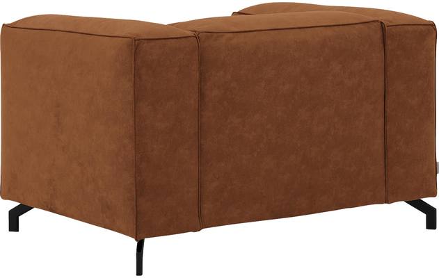 Goossens loveseat calvin bruin micro leer - 8190113-633-04