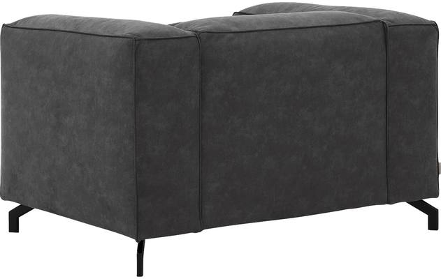 Goossens loveseat calvin grijs micro leer - 8190113-634-04