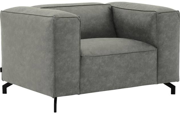 Goossens loveseat calvin grijs micro leer - 8190113-636-02