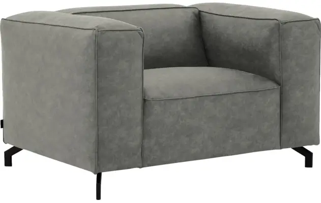 Goossens loveseat calvin grijs micro leer - 8190113-636-02