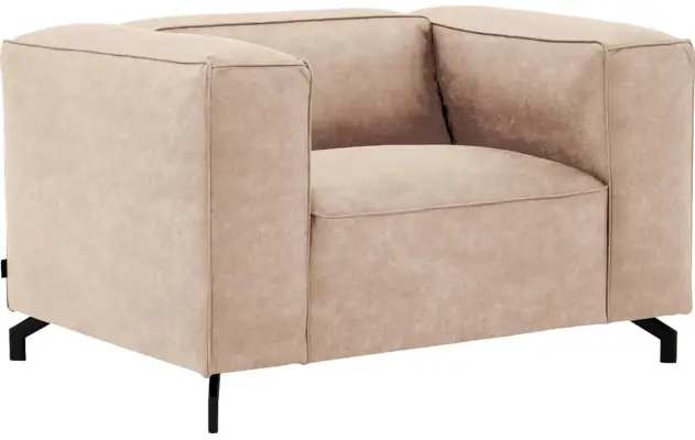 Goossens loveseat calvin beige micro leer - 8190113-637-02