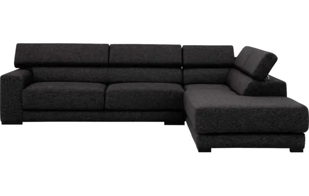 Goossens hoekbank nora grijs stof - 8190123-204-02
