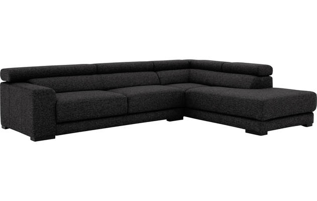 Goossens hoekbank nora grijs stof - 8190123-204-04