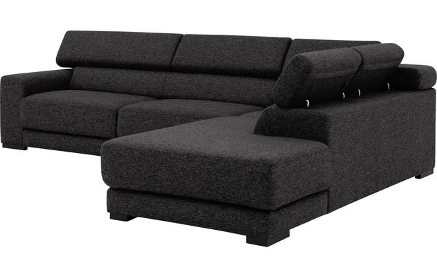 Goossens hoekbank nora grijs stof - 8190123-204-08