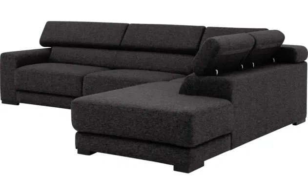 Goossens hoekbank nora grijs stof - 8190123-204-08