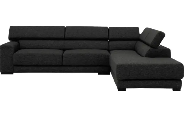 Goossens hoekbank nora grijs stof - 8190123-205-02