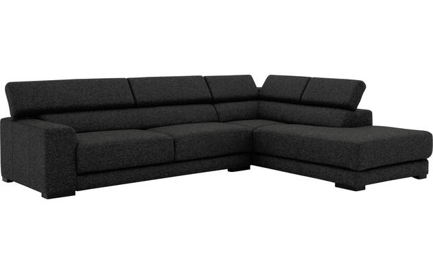 Goossens hoekbank nora grijs stof - 8190123-205-03