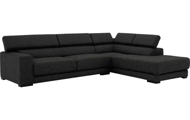 Goossens hoekbank nora grijs stof - 8190123-205-03