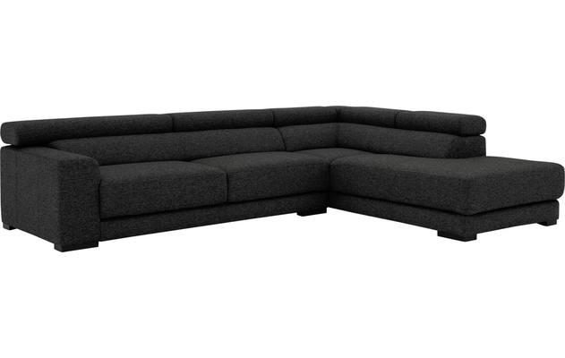 Goossens hoekbank nora grijs stof - 8190123-205-04