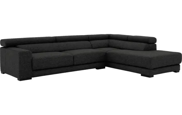 Goossens hoekbank nora grijs stof - 8190123-205-04