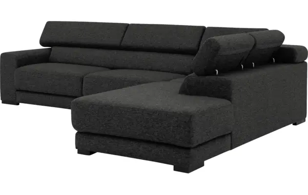Goossens hoekbank nora grijs stof - 8190123-205-08