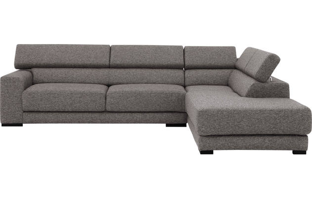 Goossens hoekbank nora grijs stof - 8190123-207-02