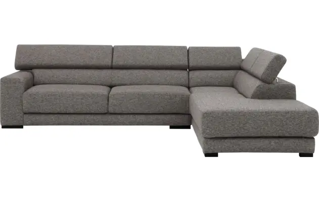 Goossens hoekbank nora grijs stof - 8190123-207-02