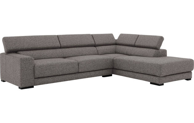 Goossens hoekbank nora grijs stof - 8190123-207-03