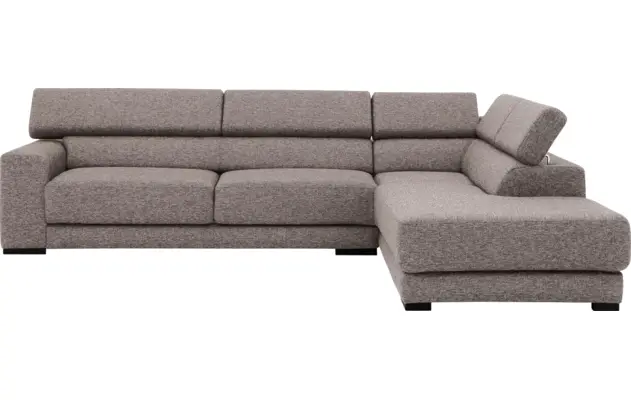 Goossens hoekbank nora grijs stof - 8190123-208-02