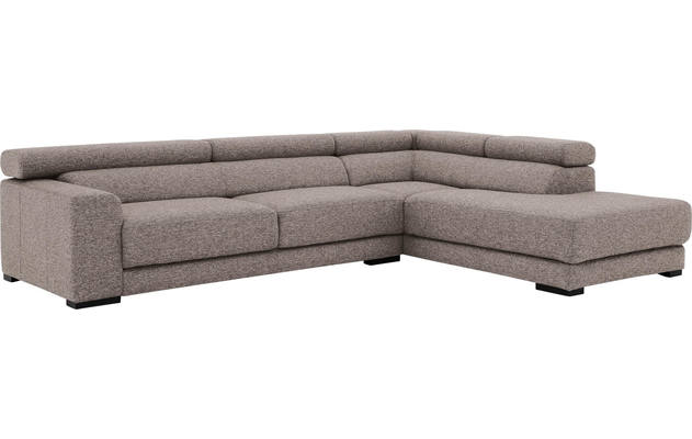 Goossens hoekbank nora grijs stof - 8190123-208-04