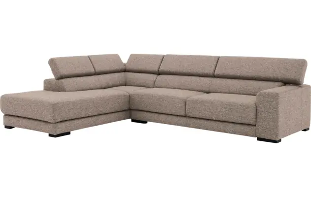 Goossens hoekbank nora beige stof - 8190123-209-03-gespiegeld