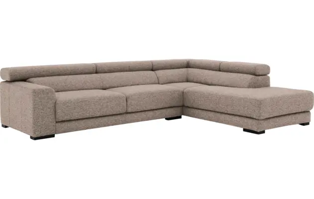 Goossens hoekbank nora beige stof - 8190123-209-04