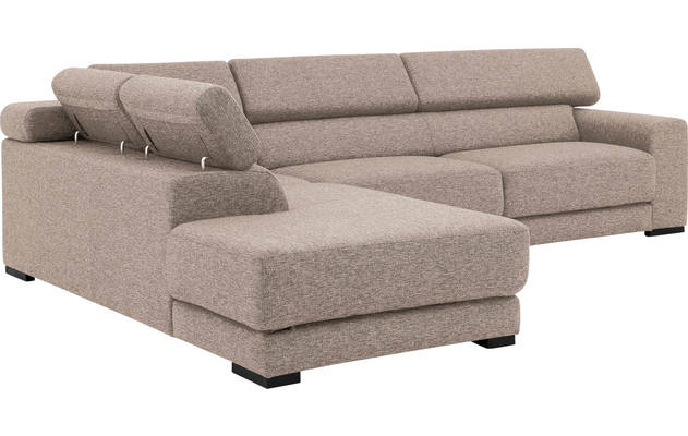 Goossens hoekbank nora beige stof - 8190123-209-08-gespiegeld