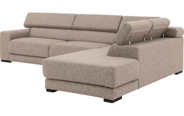 Goossens hoekbank nora beige stof - 8190123-209-08
