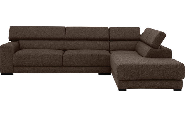 Goossens hoekbank nora bruin stof - 8190123-211-02