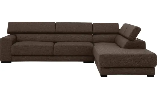 Goossens hoekbank nora bruin stof - 8190123-211-02
