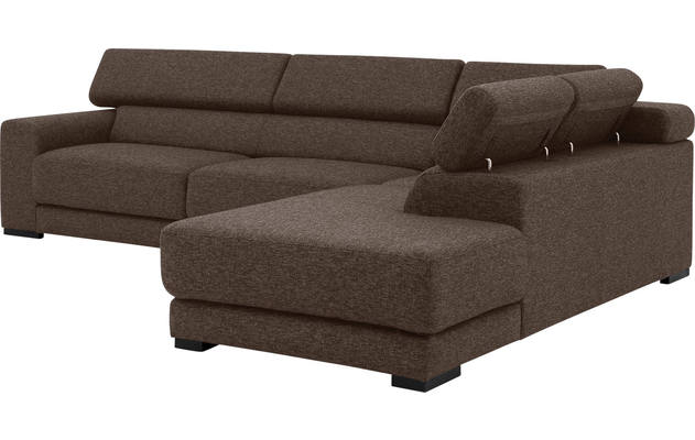 Goossens hoekbank nora bruin stof - 8190123-211-08