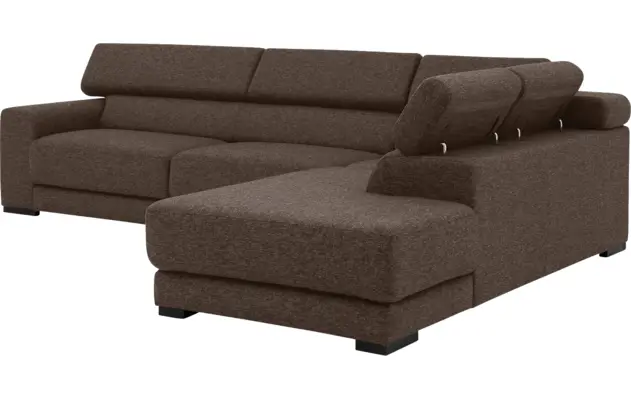 Goossens hoekbank nora bruin stof - 8190123-211-08