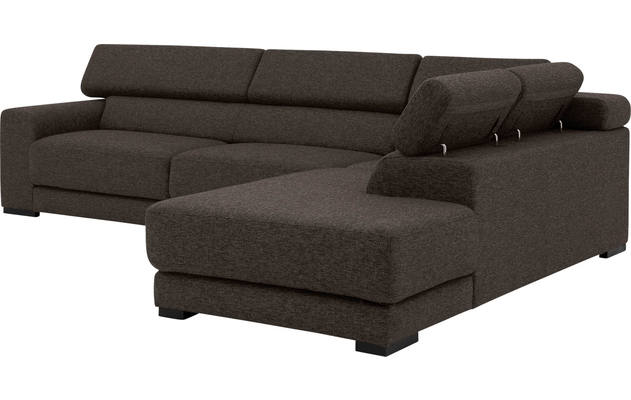 Goossens hoekbank nora bruin stof - 8190123-213-08