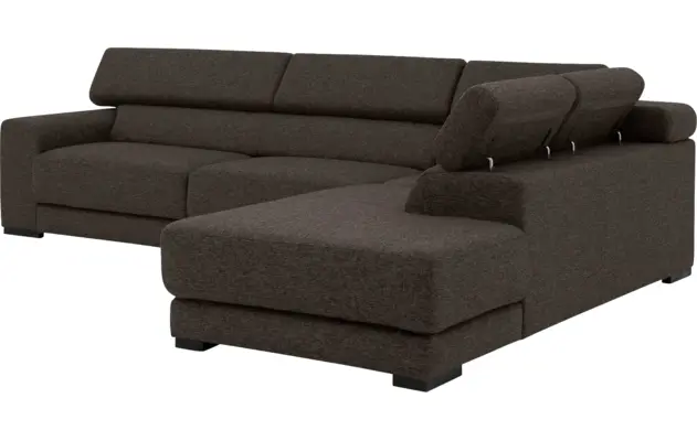 Goossens hoekbank nora bruin stof - 8190123-213-08