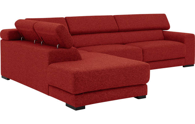 Goossens hoekbank nora rood stof - 8190123-216-08-gespiegeld