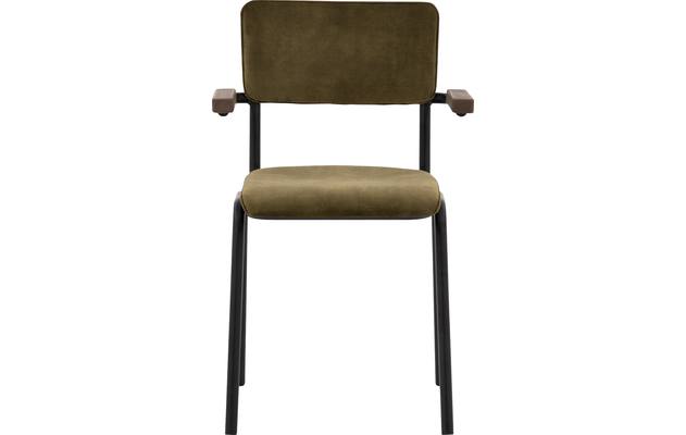 Goossens eetkamerstoel chaplin groen stof - 8190131-01