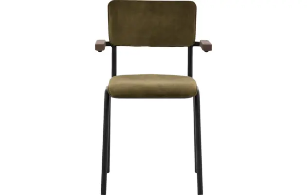 Goossens eetkamerstoel chaplin groen stof - 8190131-01