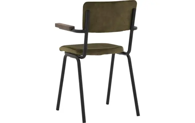 Goossens eetkamerstoel chaplin groen stof - 8190131-03