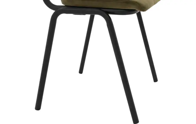 Goossens eetkamerstoel chaplin groen stof - 8190131-06