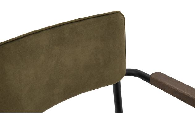 Goossens eetkamerstoel chaplin groen stof - 8190131-08