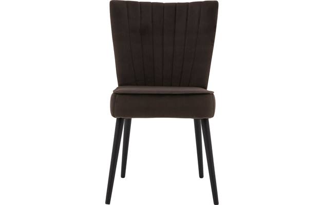 Goossens eetkamerstoel rob bruin stof - 8190139-01