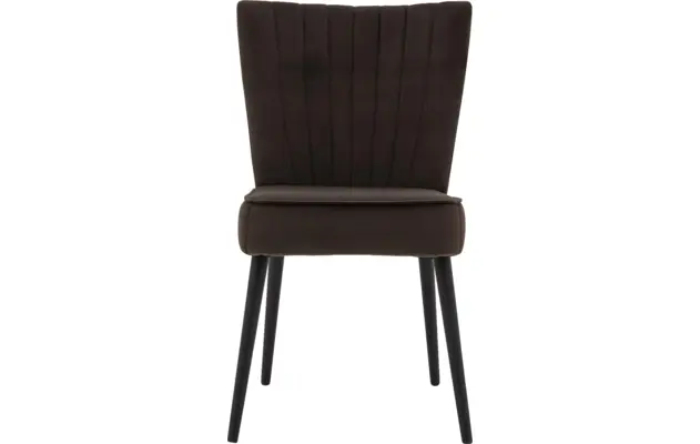 Goossens eetkamerstoel rob bruin stof - 8190139-01