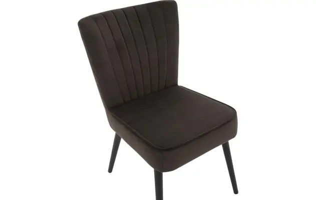 Goossens eetkamerstoel rob bruin stof - 8190139-05