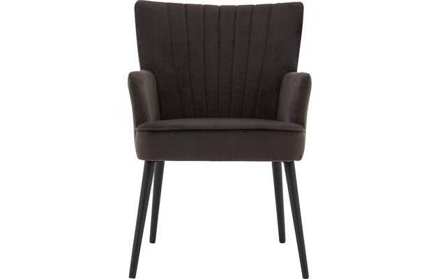 Goossens eetkamerstoel rob bruin stof - 8190141-01