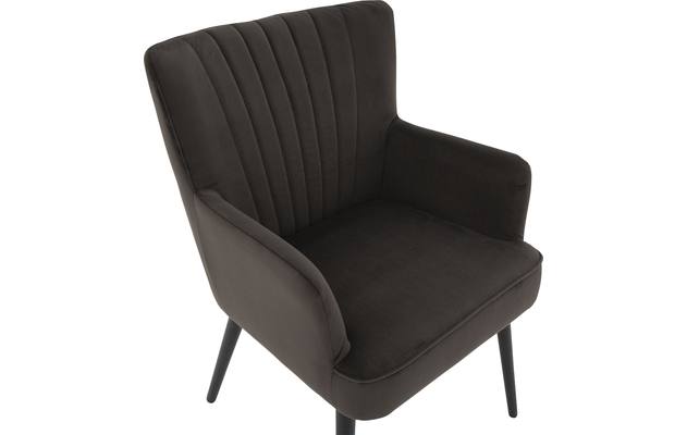 Goossens eetkamerstoel rob bruin stof - 8190141-05