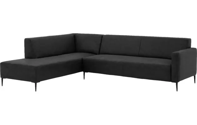 Goossens hoekbank key west grijs micro leer - 8190150-02