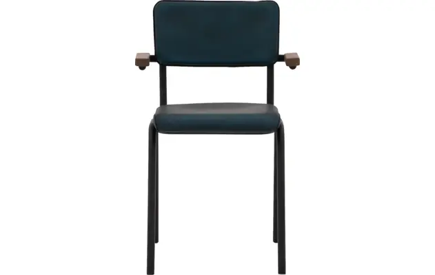Goossens eetkamerstoel chaplin blauw leer - 8190170-01